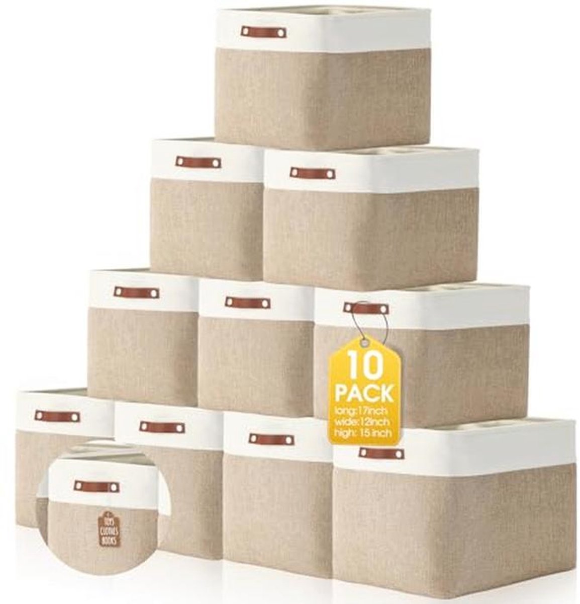 Opvouwbare Opbergbakken - 10 Stuks Organizer Manden voor Thuis en Kinderen