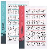 Trainingsposters voor Halter- en Barbell Oefeningen - Set van 2 - Ideale Gids voor Thuisfitness