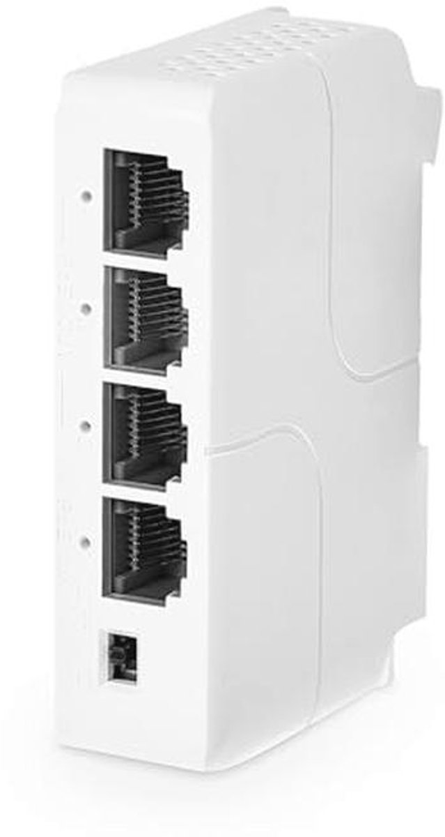 4 Poorts PoE Extender 100Mbps Muur en DIN-Rail Montage