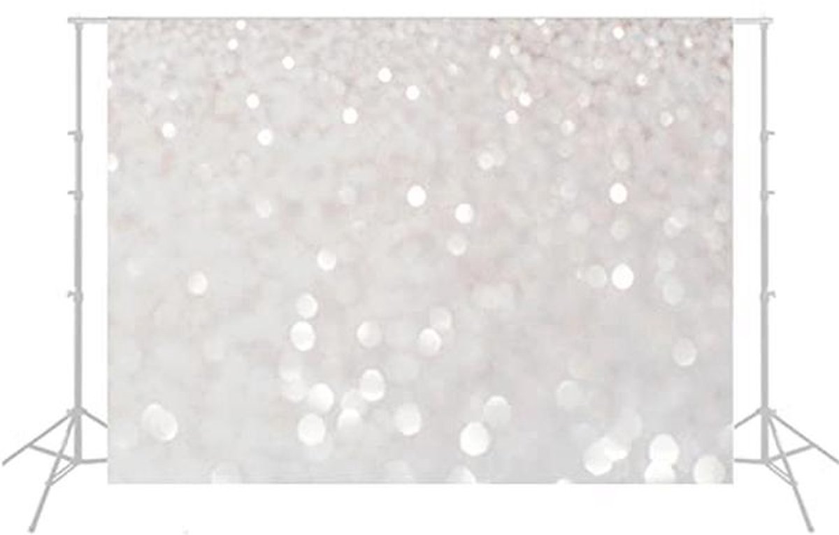 Fotografie Achtergrond met Witte Glitter - 2 x 1,5 m Sterren Bokeh Effect