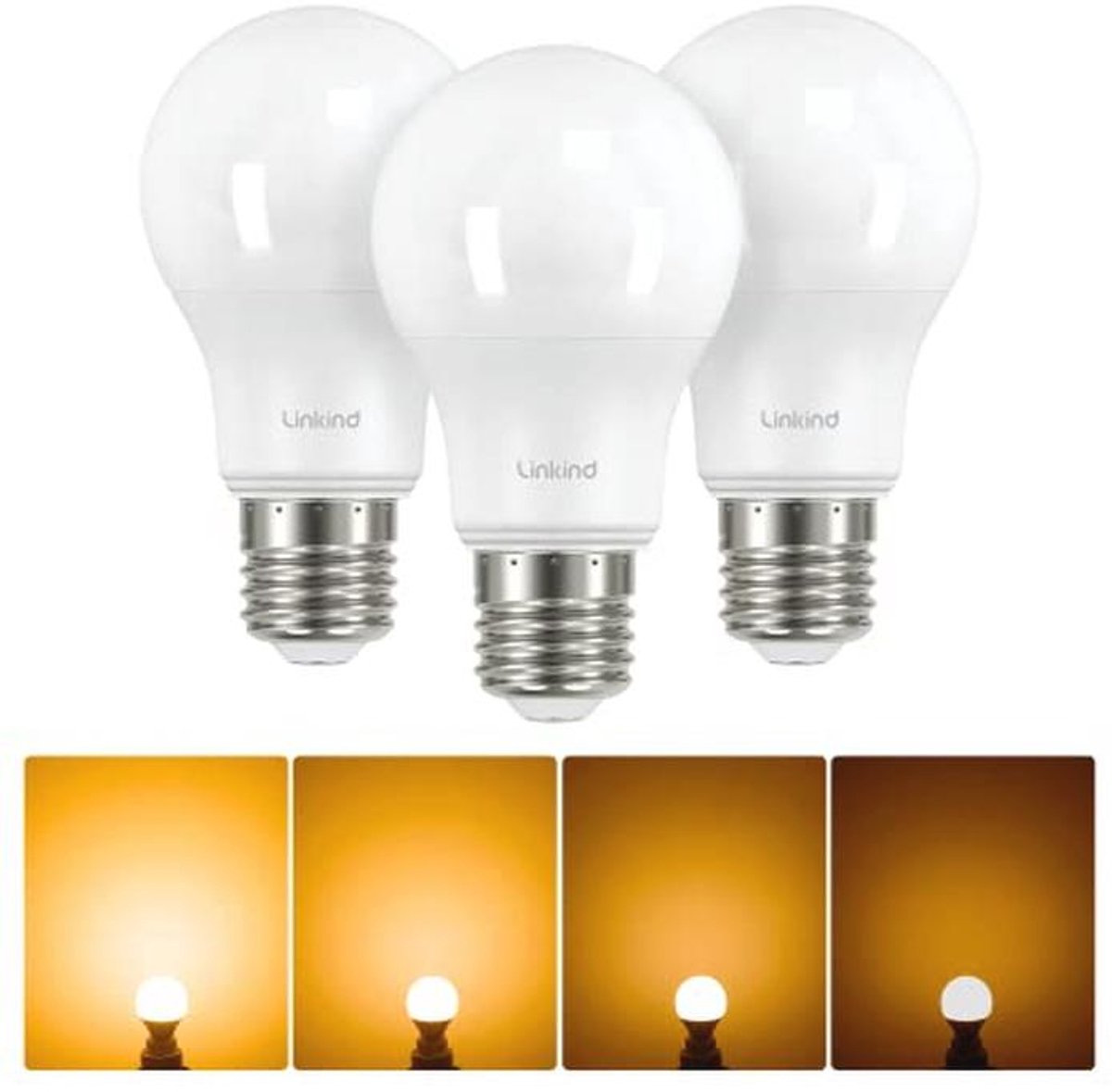 Dimbare E27 LED-lamp 7,3 W - Vervangt 60 Watt - Warm Wit 2700 Kelvin - 806 Lm - 3 Stuks