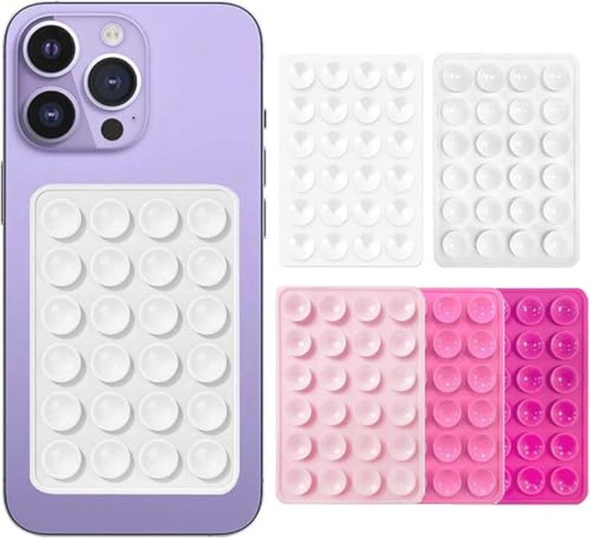 Telefoon zuignap houder voor vloggers en contentmakers - Antislip siliconen grip voor selfie en video