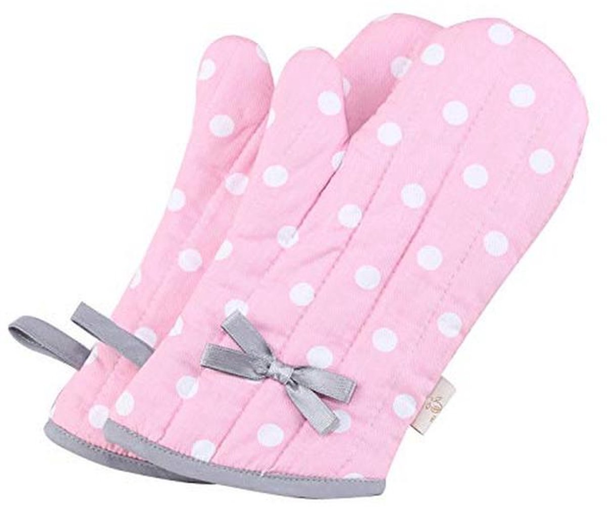 Ovenhandschoenen Polka Dots Set van 2 - Hittebestendig en Flexibel