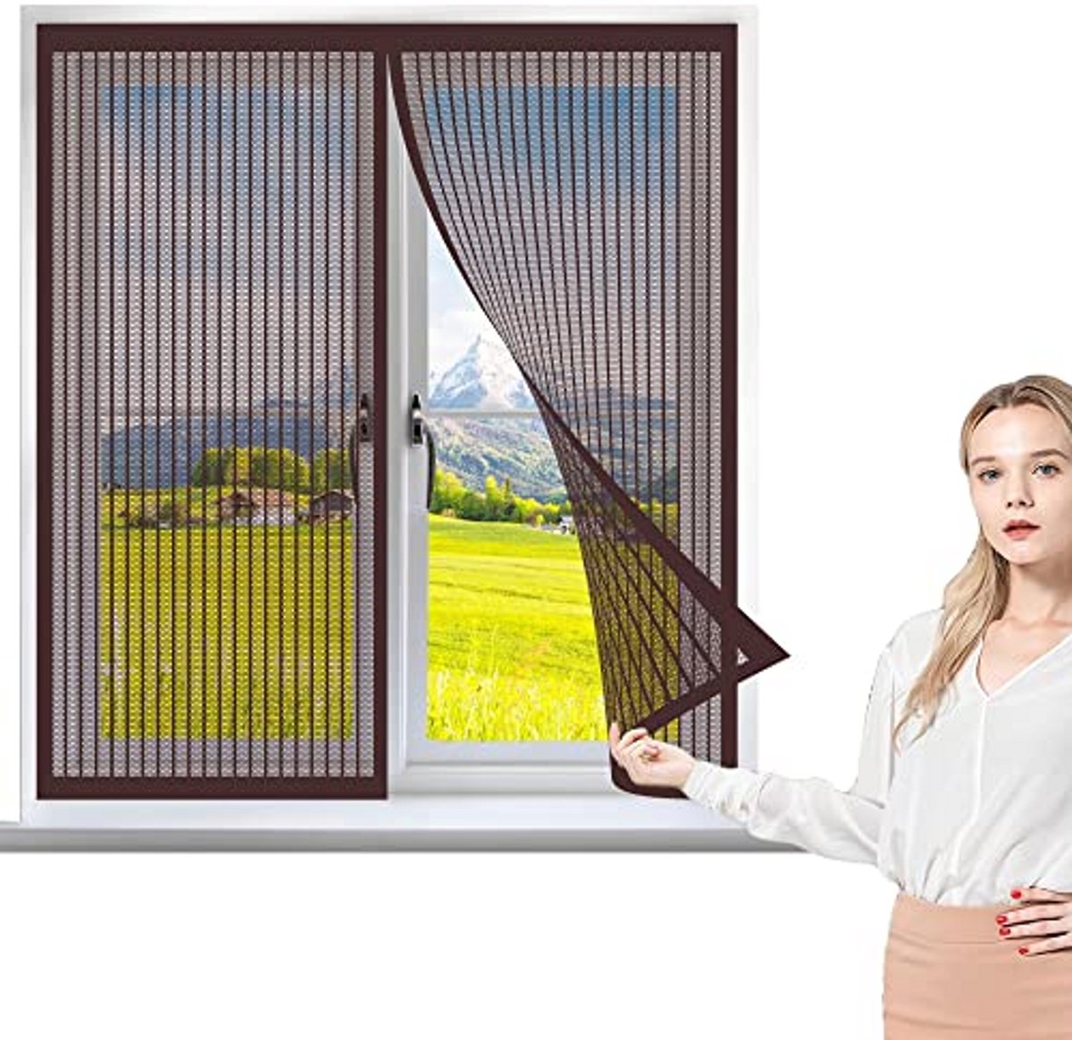 Magnetisch Raamscherm voor Insecten 110 x 65 cm - Effectief Vliegenscherm voor Raam
