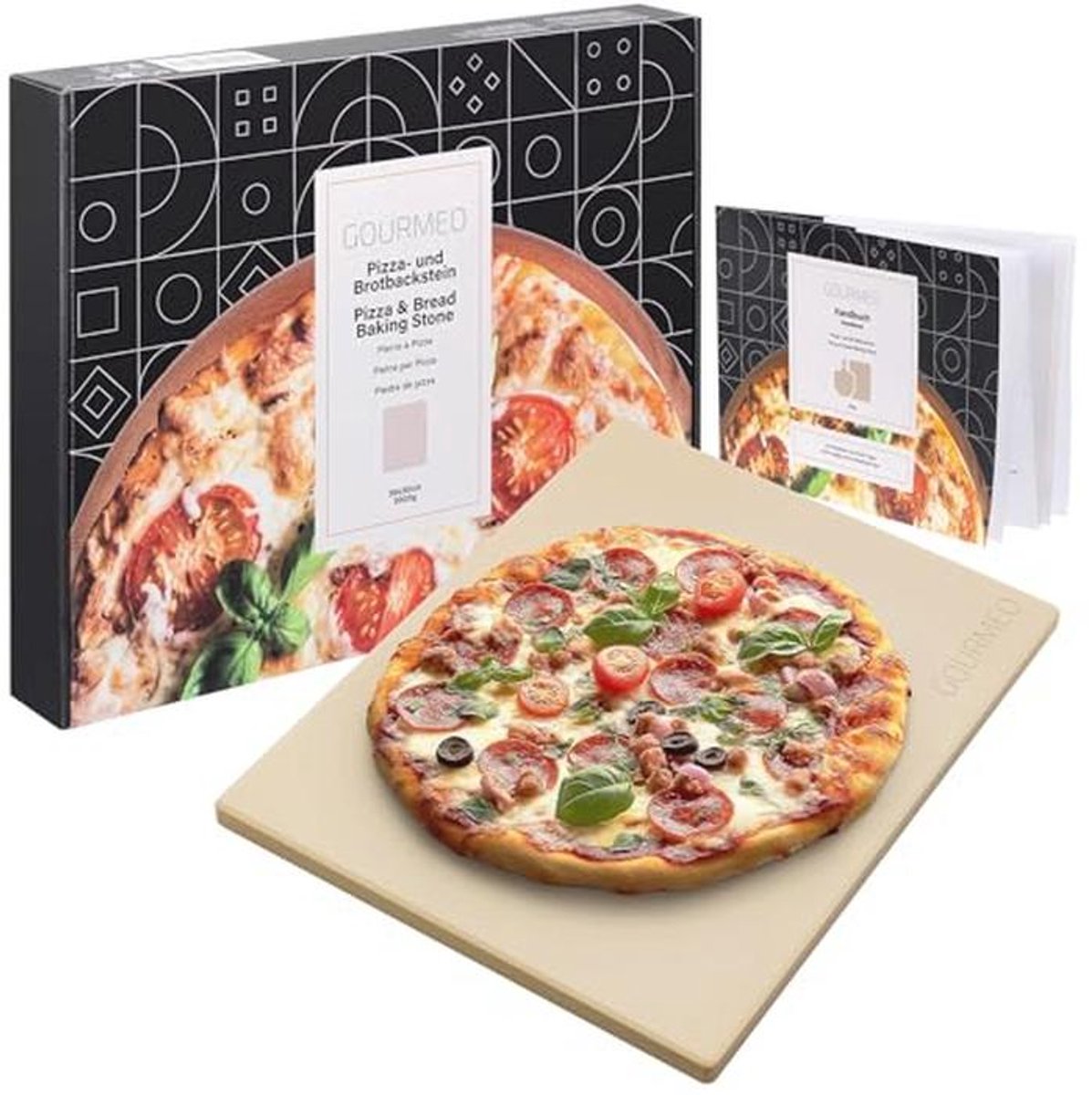 Pizza steen voor oven en grill - 30 x 38 cm - Ideaal voor knapperige pizza's en brood