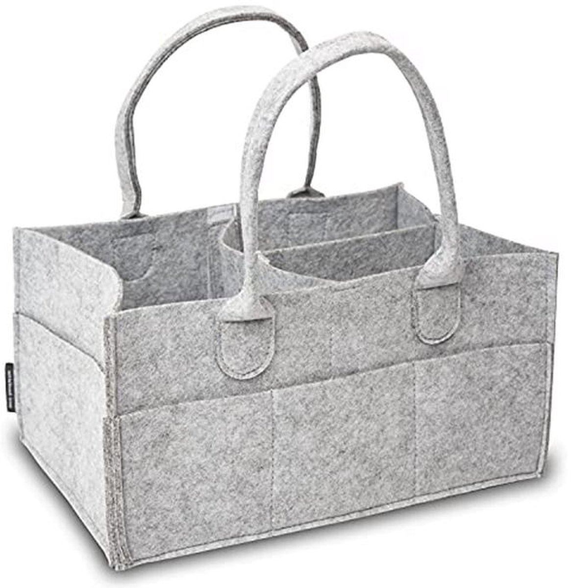 Multifunctionele Vilten Luiertas - Organizer Tas voor Babyaccessoires - Lichtgrijs