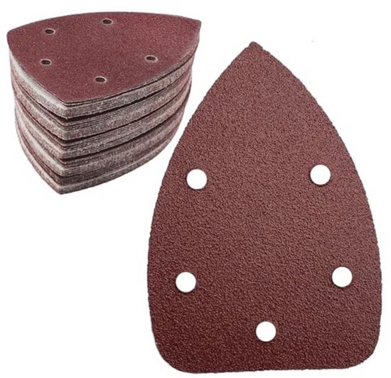 50 stuks driehoekige schuurpapier 80 korrel voor schuurmachines - 5