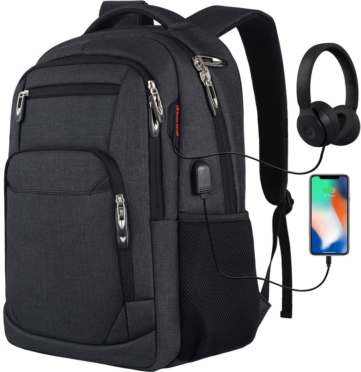 STILVORA Reistassen - Rugzak, Travel Rugzak, Grote Capaciteit Rugzak, Laptop Rugzak, Lichtgewicht Grote Capaciteit Rugtas, 20 Inch Rugzak, Backpack Voor Werk En Reizen, Travel Backpack Met Veel Vakken, Zwart, Oxford-Stof