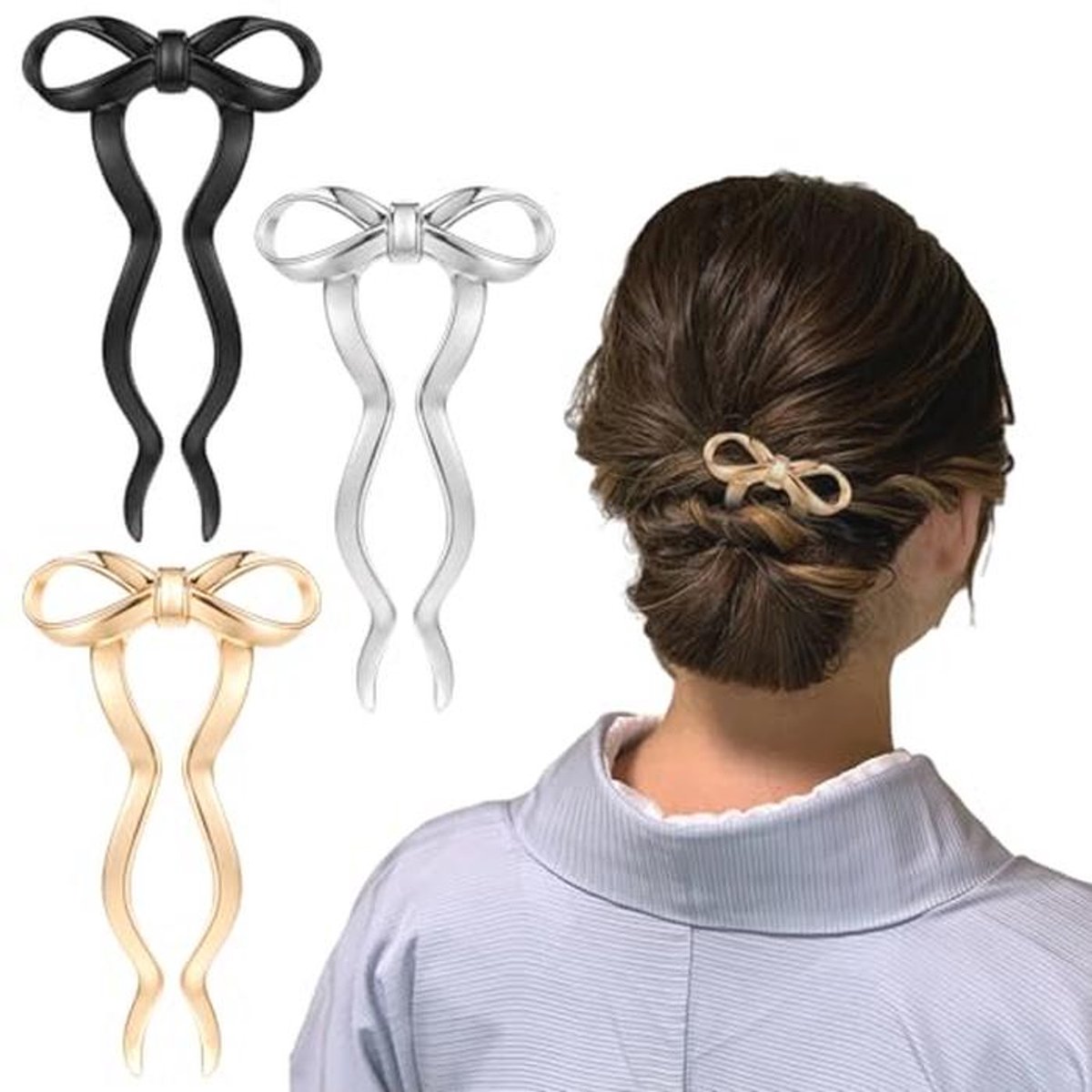 3 stuks Franse haarspeld voor dames - Elegant en duurzaam