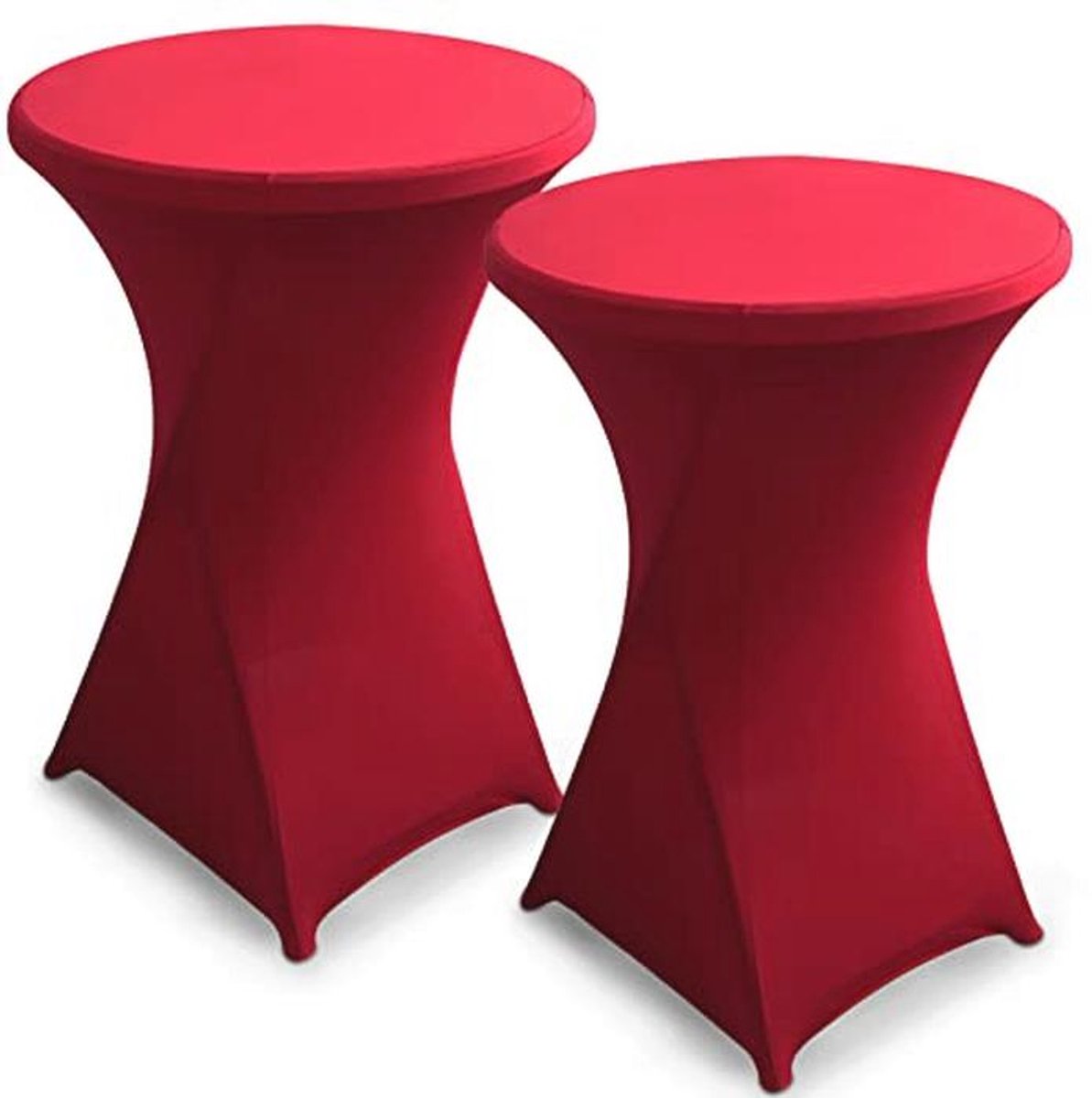Set van 2 stretch tafelhoezen Ø 80-85 cm - Elegante en herbruikbare hoes voor feesten