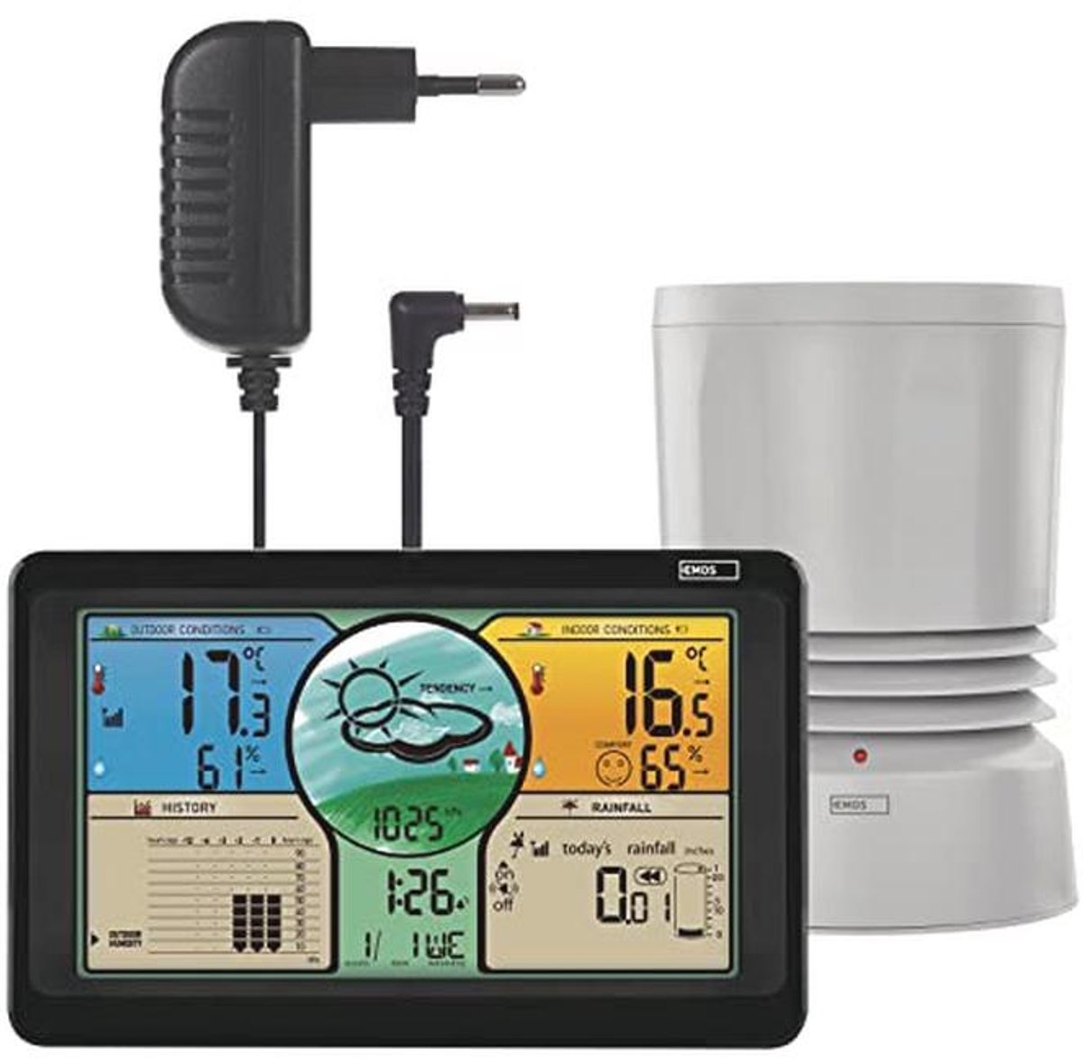 Draadloos Weerstation met Kleurendisplay en Buitensensor