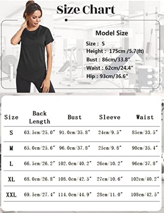 Sportshirt voor Dames - Korte Mouwen en Sneldrogend T-shirt voor Yoga en Wandelen — afbeelding 3