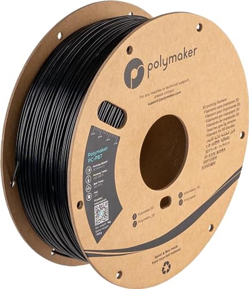 PC-PBT Filament Zwart - 1,75mm - 1kg voor 3D-printers