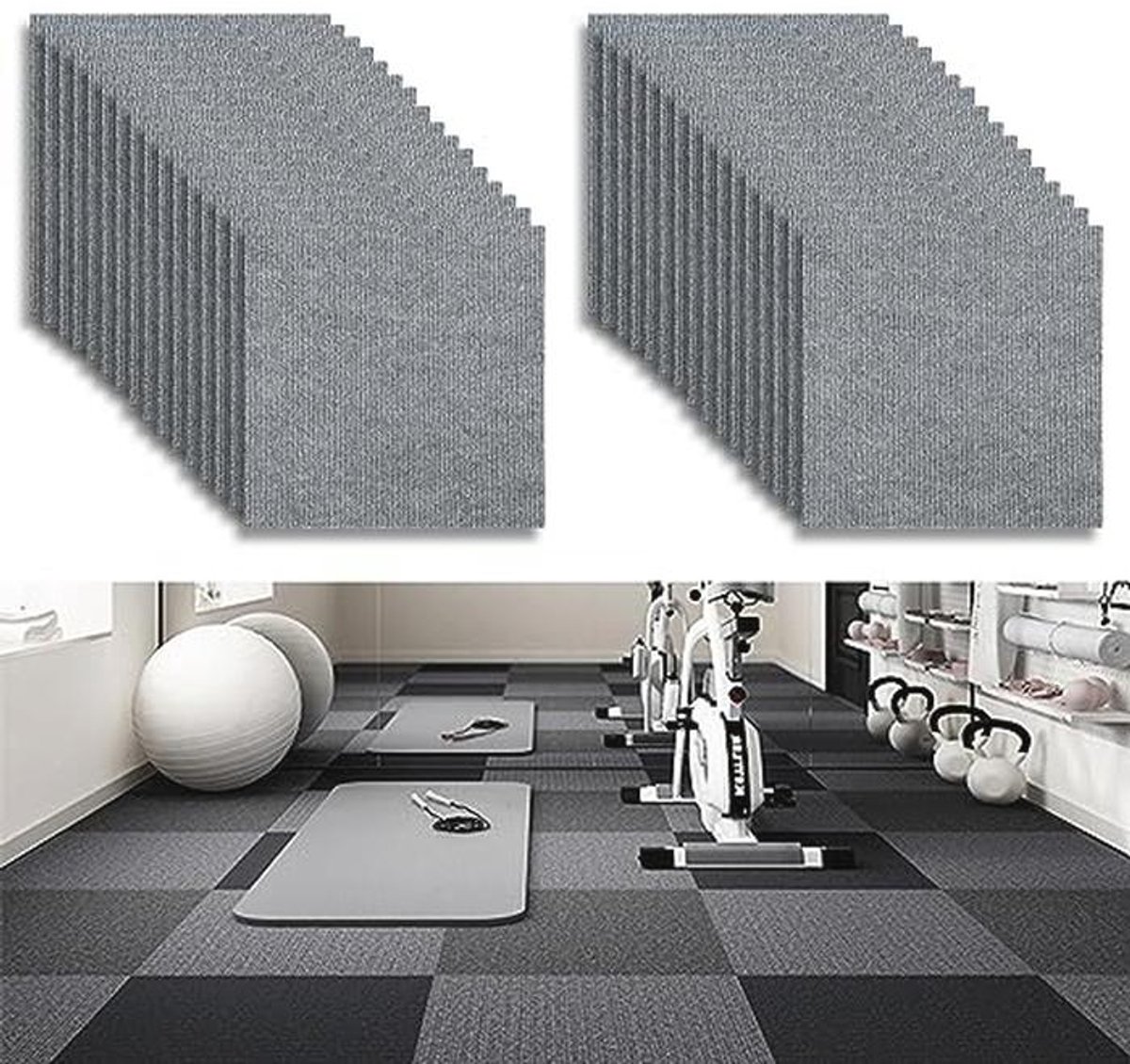 Zelfklevende Tapijttegels 30x30 cm - Antislip Vloerbedekking voor Woonkamer en Kantoor (32