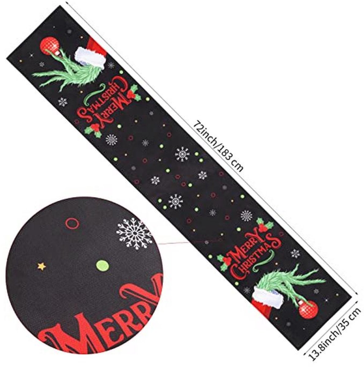 Kerst Tafelloper Elf - Vrolijk Tafeldecor voor Kerstmis en Feestdagen