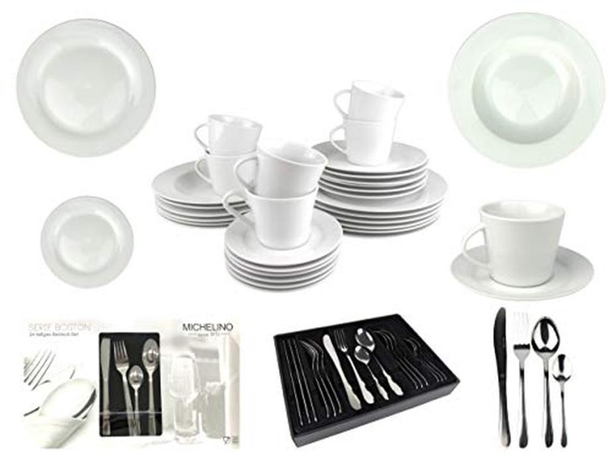 30-delig Servies en Bestek Set voor Feestelijke Gelegenheden