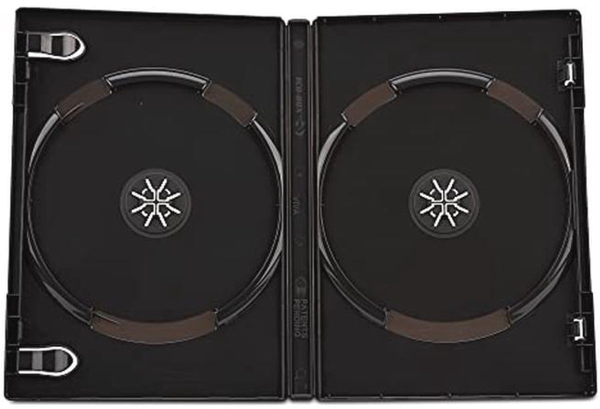 10 Zwarte Dubbele DVD-hoesjes 14mm - Hoogwaardige Behuizing voor Films