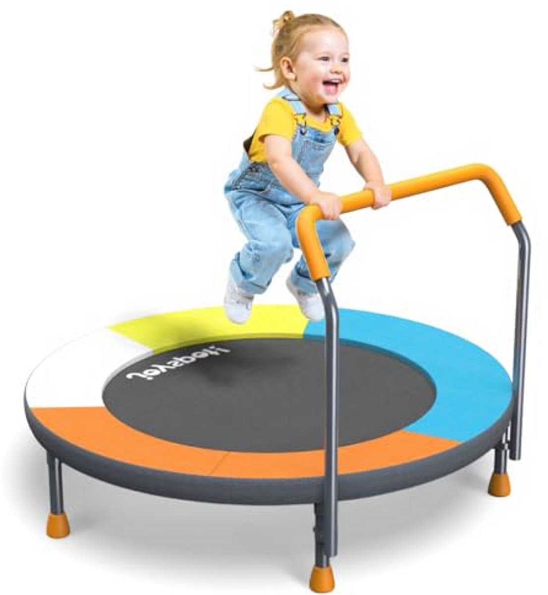 Kindertrampoline 139,7 cm met veiligheidsnet en afneembaar handvat - Opvouwbare mini-trampoline voor kinderen