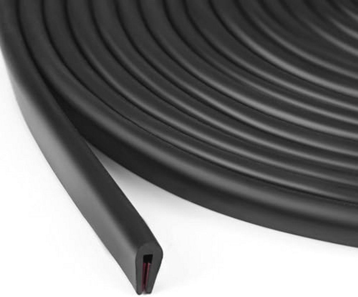 Rubberen Randbeschermingsprofiel 1,5 mm x 3 m - Geluidsisolatie en Framebescherming voor Deuren en Platen