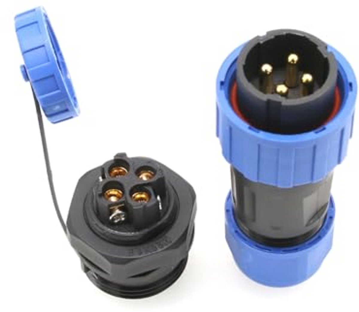 Waterdichte 4-pins elektrische connector 25A 380V voor outdoor toepassingen