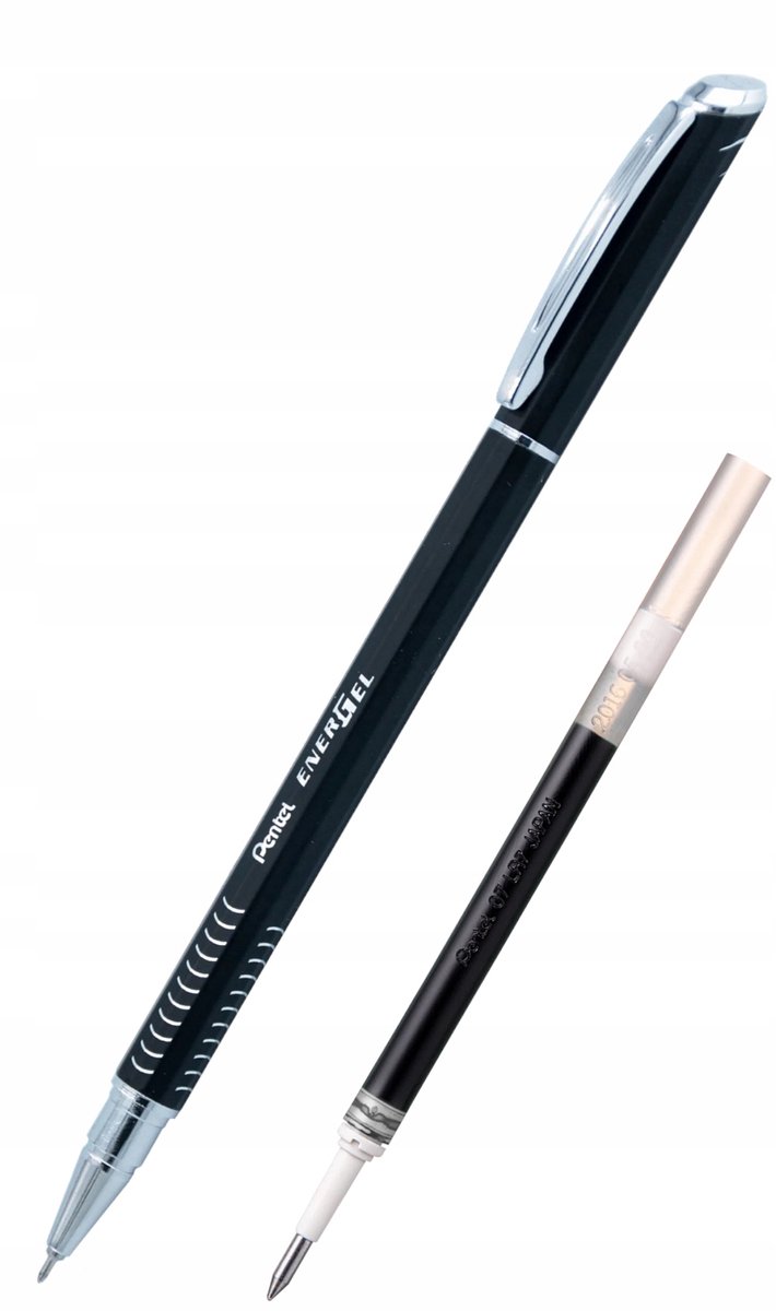 Pentel EnerGel BLN455 Balpen Zwart + Extra Vulling 0,5mm