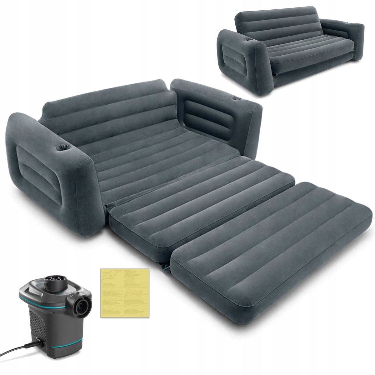 Intex 2-persoons lichtbedbank met elektrische pomp