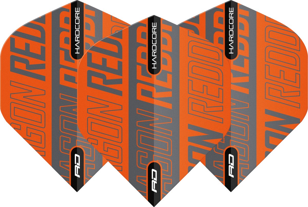 Red Dragon Hardcore XT Orange & Black Print - Dart Flights