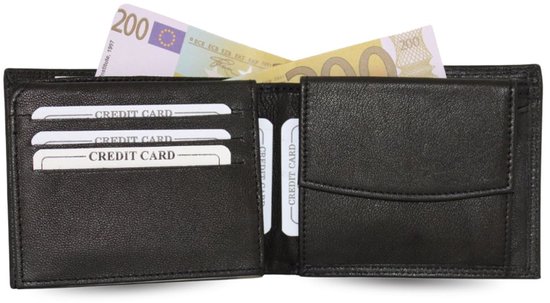Portefeuille Homme Cuir Véritable Zwart - Portefeuille Cuir - Tout Cuir - Billfold - Portefeuille Homme