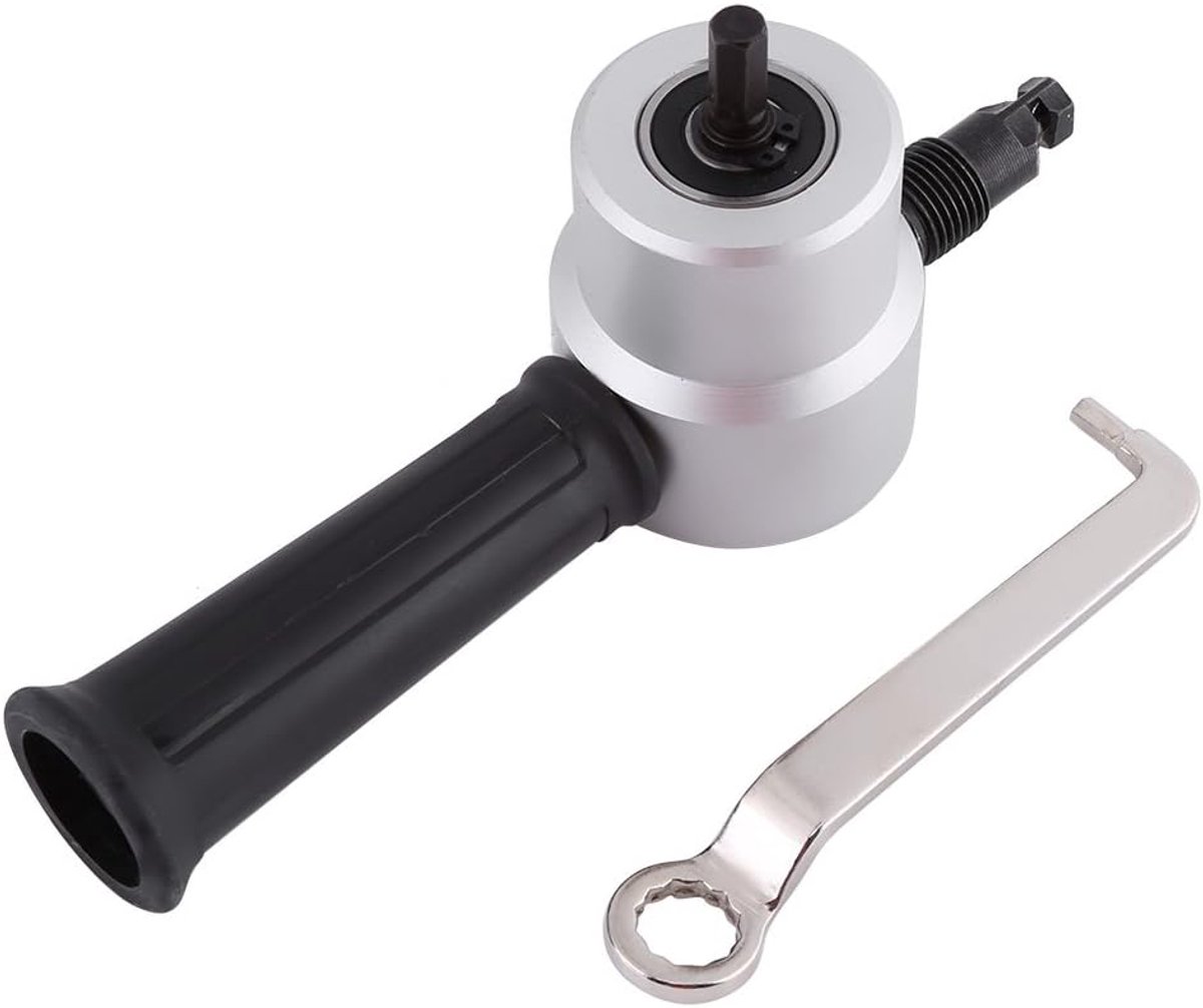 Sheet Metal Cutter Kit - Dubbele Hoofd - 360 Graad - Verstelbare Elektrische Nibbler Snijgereedschap - Gereedschapset voor Boor