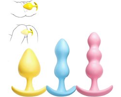 Daity 3 stuks Buttplug Trainingsset voor Beginners – Unisex Anale Speeltjes voor Mannen & Vrouwen