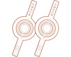Lange Handvatten Deeg Mat - 2 stuks - Sling bakmat - Multifunctionele siliconen bakmat - Herbruikbare - Multifunctionele - Geschikt voor airfryer, oven en magnetron - 52,5×21,5×0.04cm