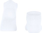 FALKE Shiny Rib modieus glanzend viscose Korte sokken dames wit - maat 39-42