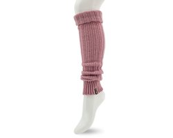Bonnie Doon Beenwarmers Roze Unisex Onze Size - Dames en Heren - Sleever - Legwarmer - Grof Gebreid - Wol - 1 paar - Warm - Comfortabel - Roze -Soft Pink- Mode Accessoire - BE021766.357