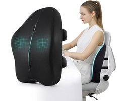 Lendensteun voor bureaustoelen - verlicht rugpijn - ergonomisch ontwerp - geschikt voor auto- en bureaustoelen - ademend ontwerp