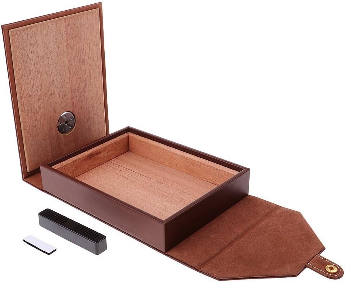 Reis Humidor voor Sigaren van Cederhout met Hygrometer