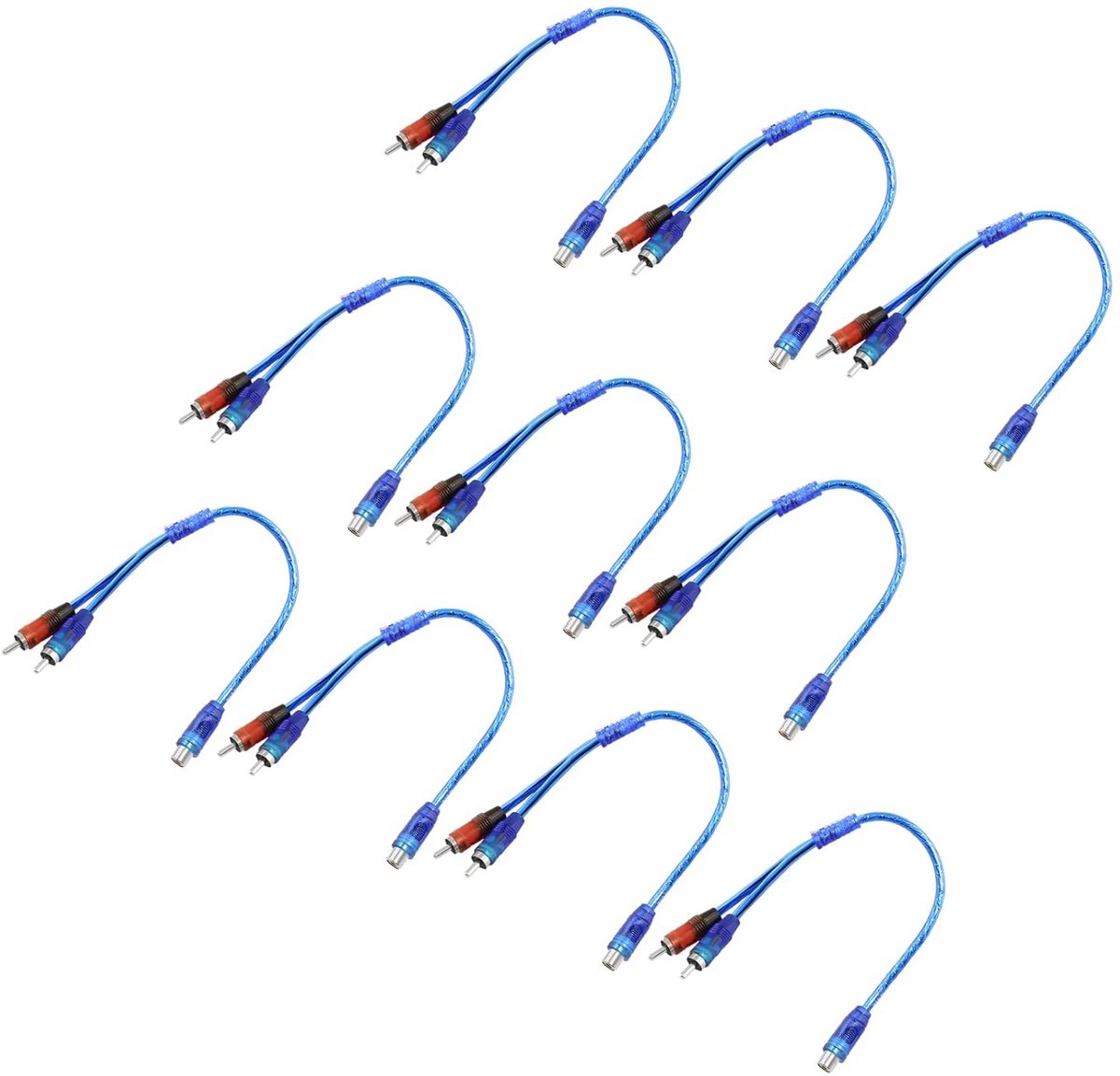 RCA Y Adapter Splitter Kabel 1 Vrouwelijk naar 2 Mannelijk voor Audio en Subwoofer