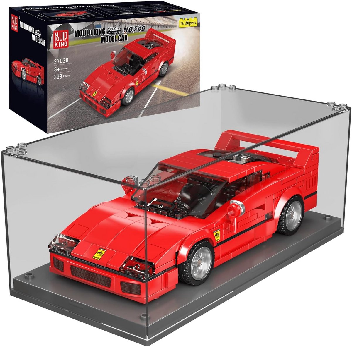 Bouwsteen Raceauto Rood Klassiek Model