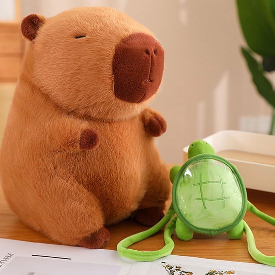 Knuffel Capybara met Rugzak - 23cm Knuffeldier voor Kinderen van Merkloos — afbeelding 4