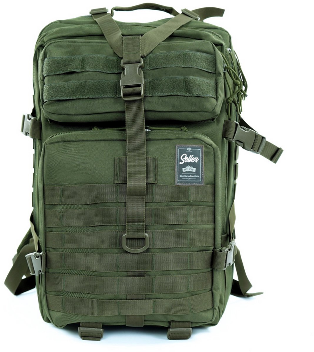 Solier SV22 Ranger tactische rugzak 50 liter – multifunctionele outdoor rugzak met MOLLE, groen