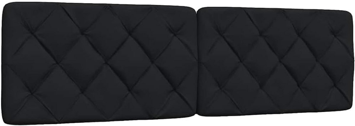 Hoofdeinde Kussen 180 cm Stof Zwart - Comfortabele Bed Rugleuning