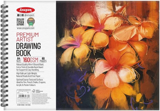 3 Pack A4 schetsboeken, spiraalgebonden schetsboek 90 pagina's/30 vellen, kraftpapier cover hardcover schetsblok, schetsboek voor landschap, kunstenaar schilderen, watercoulor (120 g