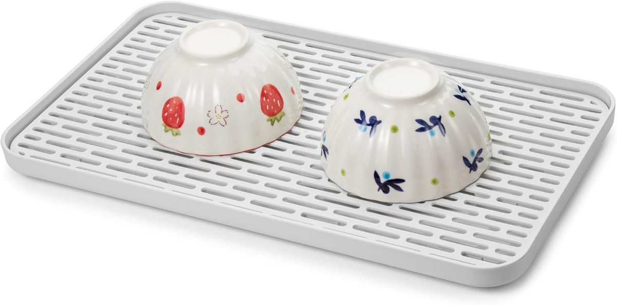 Lonian 2 Tier Drain Tray, Drainer Drying Rack, Tea Tray for Cup Bowl, Fruit Storage