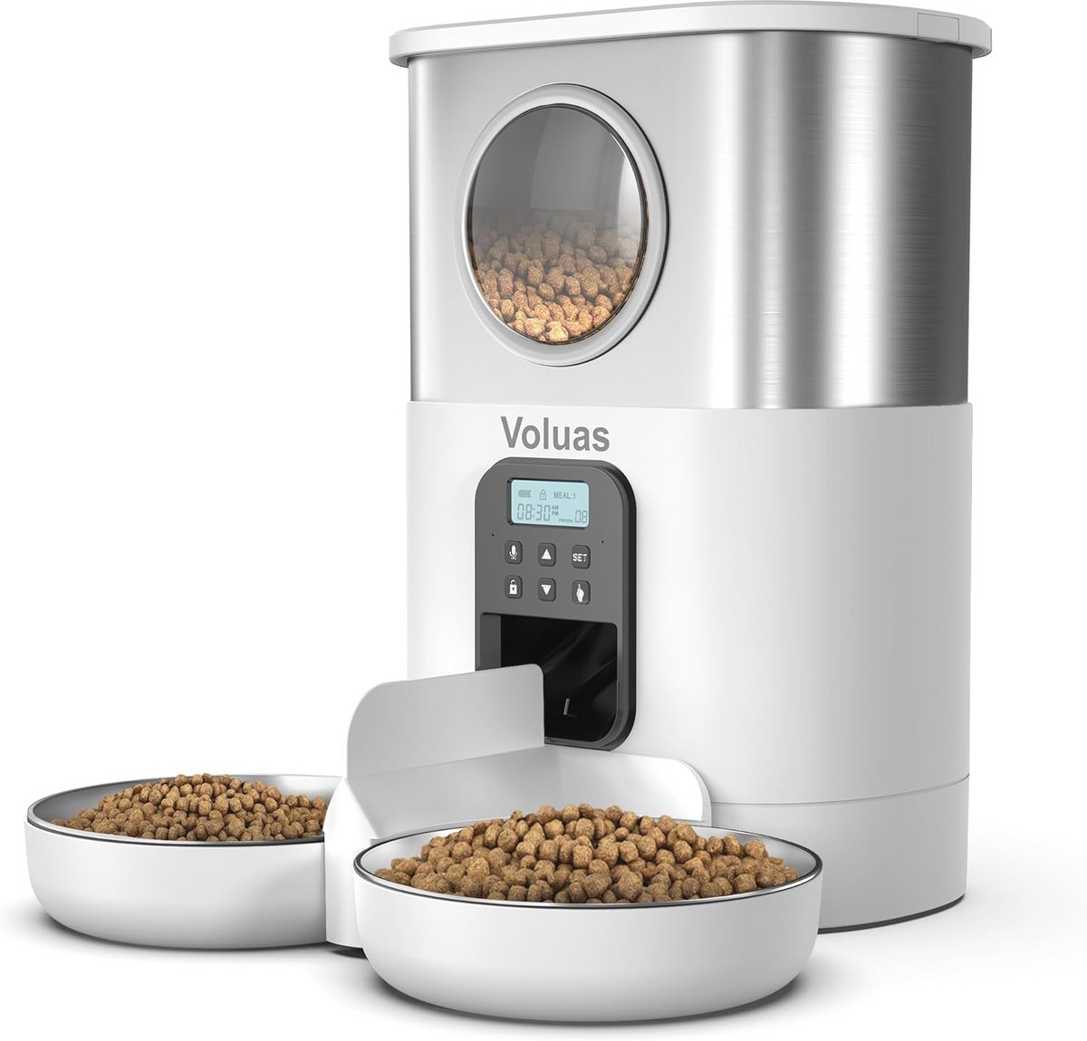 Automatische kattenvoederdispenser voor twee katten - Timed feeder voor huisdieren - Droogvoer dispenser