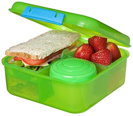 Lunchbox met Compartimenten en Yoghurtbeker - 1,25 L Voedselbewaarcontainer — afbeelding 4