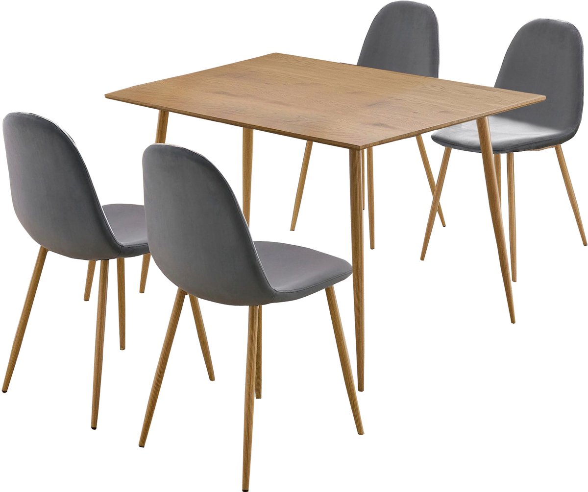 Monza-Zet 120 cm Grijs Eikenhout Eikenik Eik