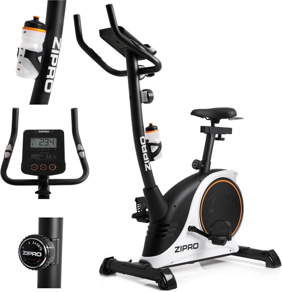 Magnetische Hometrainer met 8 Weerstandsniveaus en Hartslagmeter - Max. 150kg