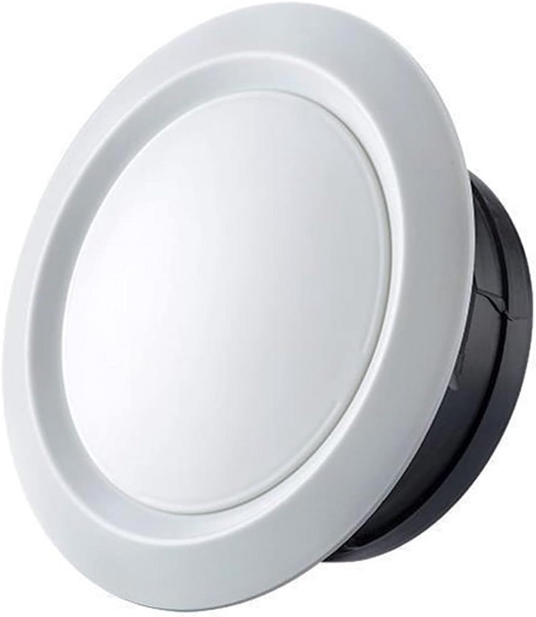 Rond Ventilatie Rooster Wit Ø75mm - Kunststof Luchtrooster voor Wand en Plafond