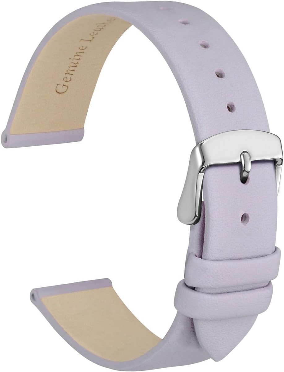 Elegante Horlogeband Echt Leer met Roestvrijstalen Gesp Snelwisselsysteem Voor Diverse Maten