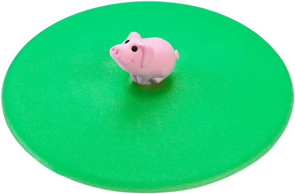 Glazen Deksel Voor Potten en Pannen met Varken Design Opdruk