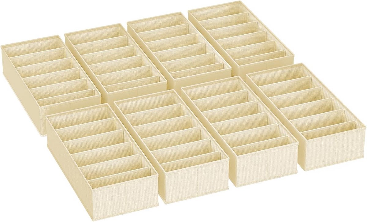 Lade-organizer voor kledingkast - 8-delige opvouwbare organizer in beige